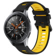 For Samsung Galaxy Watch 46mm 22mm Sports Two-Color Silicone Watch Band(Black+Yellow) - Smart Wear by PMC TechLife | Online Shopping South Africa | PMC TechLife