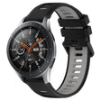 For Samsung Galaxy Watch 46mm 22mm Sports Two-Color Silicone Watch Band(Black+Grey) - Smart Wear by PMC TechLife | Online Shopping South Africa | PMC TechLife