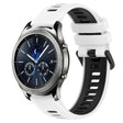 For Samsung Gear S3 Classic 22mm Sports Two-Color Silicone Watch Band(White+Black) - Smart Wear by PMC TechLife | Online Shopping South Africa | PMC TechLife