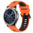 For Samsung Gear S3 Classic 22mm Sports Two-Color Silicone Watch Band(Orange+Black) - Smart Wear by PMC TechLife | Online Shopping South Africa | PMC TechLife