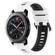 For Samsung Gear S3 Frontier 22mm Sports Two-Color Silicone Watch Band(White+Black) - Smart Wear by PMC TechLife | Online Shopping South Africa | PMC TechLife