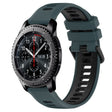 For Samsung Gear S3 Frontier 22mm Sports Two-Color Silicone Watch Band(Olive Green+Black) - Smart Wear by PMC TechLife | Online Shopping South Africa | PMC TechLife