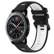 For Samsung Gear S3 Frontier 22mm Sports Two-Color Silicone Watch Band(Black+White) - Smart Wear by PMC TechLife | Online Shopping South Africa | PMC TechLife