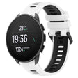 For SUUNTO 9 Peak Pro 22mm Sports Two-Color Silicone Watch Band(White+Black) - Smart Wear by PMC TechLife | Online Shopping South Africa | PMC TechLife
