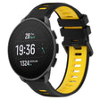 For SUUNTO 9 Peak Pro 22mm Sports Two-Color Silicone Watch Band(Black+Yellow) - Smart Wear by PMC TechLife | Online Shopping South Africa | PMC TechLife