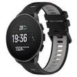 For SUUNTO 9 Peak Pro 22mm Sports Two-Color Silicone Watch Band(Black+Grey) - Smart Wear by PMC TechLife | Online Shopping South Africa | PMC TechLife