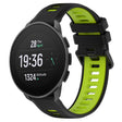 For SUUNTO 9 Peak Pro 22mm Sports Two-Color Silicone Watch Band(Black+Green) - Smart Wear by PMC TechLife | Online Shopping South Africa | PMC TechLife