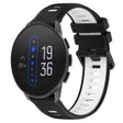 For  SUUNTO 9 Peak 22mm Sports Two-Color Silicone Watch Band(Black+White) - Smart Wear by PMC TechLife | Online Shopping South Africa | PMC TechLife