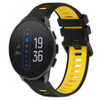 For  SUUNTO 9 Peak 22mm Sports Two-Color Silicone Watch Band(Black+Yellow) - Smart Wear by PMC TechLife | Online Shopping South Africa | PMC TechLife