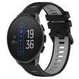For  SUUNTO 9 Peak 22mm Sports Two-Color Silicone Watch Band(Black+Grey) - Smart Wear by PMC TechLife | Online Shopping South Africa | PMC TechLife