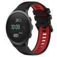 For SUUNTO 5 Peak 22mm Sports Two-Color Silicone Watch Band(Black+Red) - Smart Wear by PMC TechLife | Online Shopping South Africa | PMC TechLife