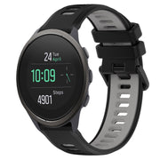 For SUUNTO 5 Peak 22mm Sports Two-Color Silicone Watch Band(Black+Grey)