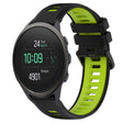 For SUUNTO 5 Peak 22mm Sports Two-Color Silicone Watch Band(Black+Green) - Smart Wear by PMC TechLife | Online Shopping South Africa | PMC TechLife
