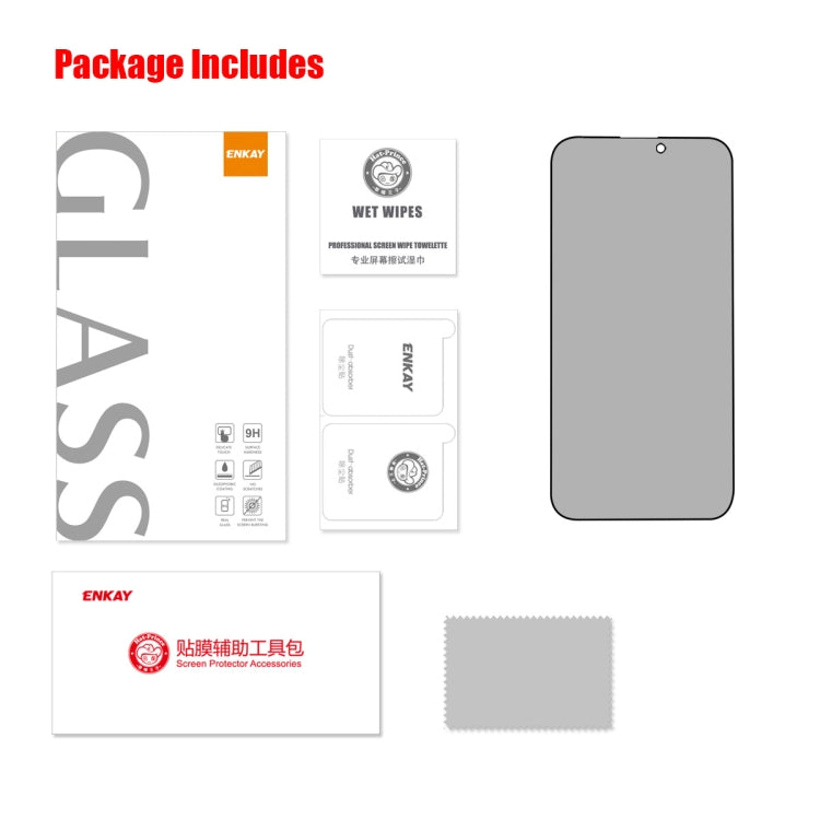 For iPhone 14 Pro Max ENKAY Hat-Prince 25 Degree Privacy 8K UHD AGC Tempered Glass Film