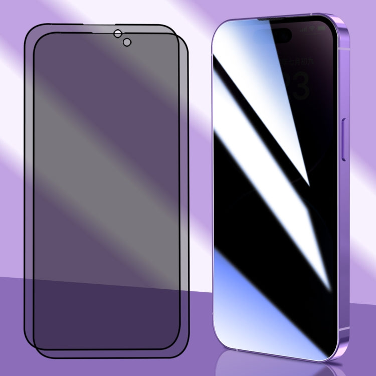 For iPhone 14 Pro 2pcs ENKAY Hat-Prince 25 Degree Privacy 8K UHD AGC Tempered Glass Film - iPhone 14 Pro Tempered Glass by ENKAY | Online Shopping South Africa | PMC TechLife | Buy Now Pay Later Mobicred