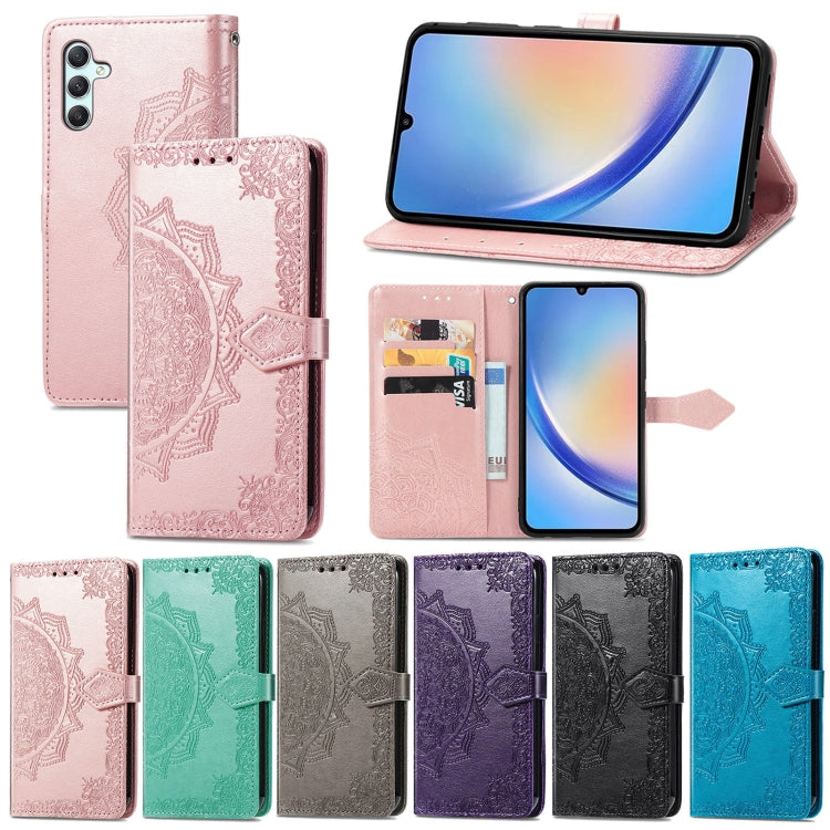 For Samsung Galaxy A34 5G Mandala Flower Embossed Leather Phone Case(Black) - free shipping - PMC TechLife - Order now!