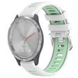 For Garmin Vivomove 3S 18mm Sports Two-Color Steel Buckle Silicone Watch Band(White+Teal) -  by PMC TechLife | Online Shopping South Africa | PMC TechLife
