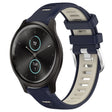 For Garmin VivoMove Style 20mm Sports Two-Color Steel Buckle Silicone Watch Band(Midnight Blue+Starlight) - Smart Wear by PMC TechLife | Online Shopping South Africa | PMC TechLife