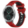 For Garmin VivoMove Luxe 20mm Sports Two-Color Steel Buckle Silicone Watch Band(Red+Black) -  by PMC TechLife | Online Shopping South Africa | PMC TechLife