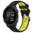 For Garmin Forerunner 245 Music 20mm Sports Two-Color Steel Buckle Silicone Watch Band(Black+Lime Green) -  by PMC TechLife | Online Shopping South Africa | PMC TechLife