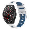 For Huawei Watch GT3 SE 22mm Sports Two-Color Steel Buckle Silicone Watch Band(White+Blue) - Smart Wear by PMC TechLife | Online Shopping South Africa | PMC TechLife
