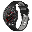 For Huawei Watch GT3 SE 22mm Sports Two-Color Steel Buckle Silicone Watch Band(Black+Grey) - Smart Wear by PMC TechLife | Online Shopping South Africa | PMC TechLife
