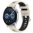 For Huawei Watch GT3 46mm 22mm Sports Two-Color Steel Buckle Silicone Watch Band(Starlight+Black) - Smart Wear by PMC TechLife | Online Shopping South Africa | PMC TechLife