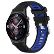 For Honor Watch GS 3i 22mm Sports Two-Color Steel Buckle Silicone Watch Band(Black+Blue) -  by PMC TechLife | Online Shopping South Africa | PMC TechLife
