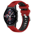 For Honor Watch GS 3i 22mm Sports Two-Color Steel Buckle Silicone Watch Band(Red+Black) - Smart Wear by PMC TechLife | Online Shopping South Africa | PMC TechLife