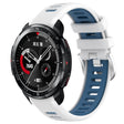 For Honor Watch GS Pro 22mm Sports Two-Color Steel Buckle Silicone Watch Band(White+Blue) - Smart Wear by PMC TechLife | Online Shopping South Africa | PMC TechLife