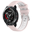 For Honor Watch GS Pro 22mm Sports Two-Color Steel Buckle Silicone Watch Band(Pink+White) - Smart Wear by PMC TechLife | Online Shopping South Africa | PMC TechLife