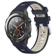 For Honor Magic Watch 2 46mm 22mm Sports Two-Color Steel Buckle Silicone Watch Band(Midnight Blue+Starlight) - Smart Wear by PMC TechLife | Online Shopping South Africa | PMC TechLife