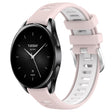 For Xiaomi Watch S2 42mm 22mm Sports Two-Color Steel Buckle Silicone Watch Band(Pink+White) - Smart Wear by PMC TechLife | Online Shopping South Africa | PMC TechLife