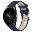For Xiaomi Watch S2 42mm 22mm Sports Two-Color Steel Buckle Silicone Watch Band(Midnight Blue+Starlight) - Smart Wear by PMC TechLife | Online Shopping South Africa | PMC TechLife