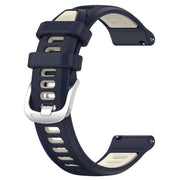 For Xiaomi Watch S2 42mm 22mm Sports Two-Color Steel Buckle Silicone Watch Band(Midnight Blue+Starlight)