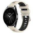 For Xiaomi Watch S2 46mm 22mm Sports Two-Color Steel Buckle Silicone Watch Band(Starlight+Black) - Smart Wear by PMC TechLife | Online Shopping South Africa | PMC TechLife