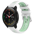 For Xiaomi MI Watch S1 Pro 22mm Sports Two-Color Steel Buckle Silicone Watch Band(White+Teal) - Smart Wear by PMC TechLife | Online Shopping South Africa | PMC TechLife
