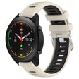 For Xiaomi MI Watch S1 Pro 22mm Sports Two-Color Steel Buckle Silicone Watch Band(Starlight+Black) - Smart Wear by PMC TechLife | Online Shopping South Africa | PMC TechLife