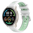 For Xiaomi MI Watch Color 2 22mm Sports Two-Color Steel Buckle Silicone Watch Band(White+Teal) - Smart Wear by PMC TechLife | Online Shopping South Africa | PMC TechLife