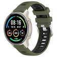 For Xiaomi MI Watch Color 2 22mm Sports Two-Color Steel Buckle Silicone Watch Band(Army Green+Black) - Smart Wear by PMC TechLife | Online Shopping South Africa | PMC TechLife