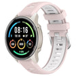 For Xiaomi MI Watch Color 2 22mm Sports Two-Color Steel Buckle Silicone Watch Band(Pink+White) - Smart Wear by PMC TechLife | Online Shopping South Africa | PMC TechLife