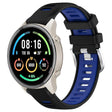 For Xiaomi MI Watch Color 2 22mm Sports Two-Color Steel Buckle Silicone Watch Band(Black+Blue) - Smart Wear by PMC TechLife | Online Shopping South Africa | PMC TechLife