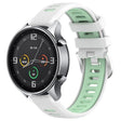 For Xiaomi MI Watch Sport 22mm Sports Two-Color Steel Buckle Silicone Watch Band(White+Teal) - Smart Wear by PMC TechLife | Online Shopping South Africa | PMC TechLife