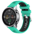 For Xiaomi MI Watch Sport 22mm Sports Two-Color Steel Buckle Silicone Watch Band(Lake Blue+Black) - Smart Wear by PMC TechLife | Online Shopping South Africa | PMC TechLife