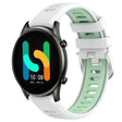 For Xiaomi MI Watch Color 22mm Sports Two-Color Steel Buckle Silicone Watch Band(White+Teal) - Smart Wear by PMC TechLife | Online Shopping South Africa | PMC TechLife