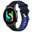 For Xiaomi MI Watch Color 22mm Sports Two-Color Steel Buckle Silicone Watch Band(Black+Blue) - Smart Wear by PMC TechLife | Online Shopping South Africa | PMC TechLife