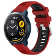 For  Xiaomi Haylou RS4 LS12 22mm Sports Two-Color Steel Buckle Silicone Watch Band(Red+Black) - Smart Wear by PMC TechLife | Online Shopping South Africa | PMC TechLife