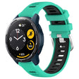 For  Xiaomi Haylou RS4 LS12 22mm Sports Two-Color Steel Buckle Silicone Watch Band(Lake Blue+Black) - Smart Wear by PMC TechLife | Online Shopping South Africa | PMC TechLife
