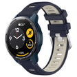 For  Xiaomi Haylou RS4 LS12 22mm Sports Two-Color Steel Buckle Silicone Watch Band(Midnight Blue+Starlight) - Smart Wear by PMC TechLife | Online Shopping South Africa | PMC TechLife