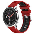 For Amazfit GTR 4 22mm Cross Texture Two Color Silicone Steel Buckle Watch Band(Red+Black) - Smart Wear by PMC TechLife | Online Shopping South Africa | PMC TechLife